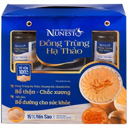 Nước Yến Sào Cao Cấp Nunest Đông Trùng Hạ Thảo 15% Yến (6 hũ x 70ml)