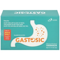 Viên uống Gastosic CVI Pharma giúp tiêu hóa tốt, bảo vệ niêm mạc dạ dày (3 vỉ x 10 viên)
