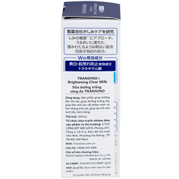 Sữa dưỡng trắng da Transino Brightening Clear Milk dưỡng ẩm, dưỡng sáng, hỗ trợ làm mờ thâm nám (100ml)