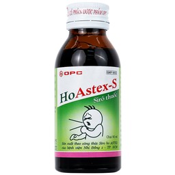 Siro HoAstex-S 90ml OPC dùng trị ho, giảm ho trong viêm họng, viêm phế quản