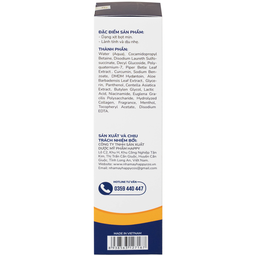 Dung dịch vệ sinh phụ nữ dạng bọt Natural Feminine Curcumin làm sạch, khử mùi, kháng khuẩn (160ml)