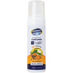Dung dịch vệ sinh phụ nữ dạng bọt Natural Feminine Curcumin làm sạch, khử mùi, kháng khuẩn (160ml)