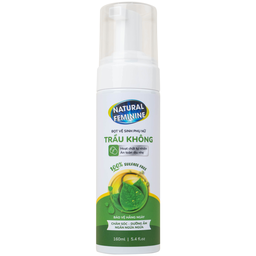Dung dịch vệ sinh phụ nữ dạng bọt Natural Feminine Lá Trầu Không kháng khuẩn, vệ sinh nhẹ nhàng (160ml)