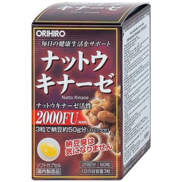 Viên nang Orihiro Nattokinase hỗ trợ giảm nguy cơ huyết khối (60 viên)