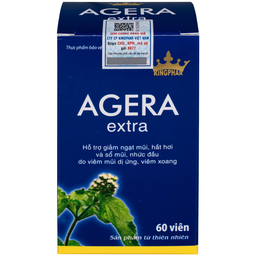 Viên uống Agera Extra Kingphar hỗ trợ giảm ngạt mũi, hắt hơi (60 viên)