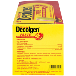 Thuốc Decolgen Forte United giảm các triệu chứng cảm cúm, sốt, đau họng, nghẹt mũi (30 vỉ x 4 viên)