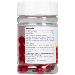 Viên uống Co Enzyme Q10 & Evening primrose Thành Công hỗ trợ chức năng tim mạch (30 viên)