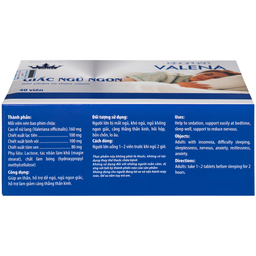 Viên uống giúp an thần hỗ trợ dễ ngủ Valena Kingphar (4 vỉ x 10 viên)