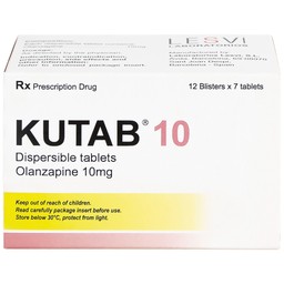 Thuốc Kutab 10 Levis điều trị tâm thần phân liệt, giai đoạn hưng cảm vừa đến nặng (12 vỉ x 7 viên)