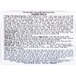 Viên uống bổ gan hỗ trợ tăng cường chức năng gan Kanzo Gold (60 viên)