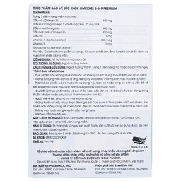 Viên uống Omexxel 3-6-9 Premium hỗ trợ tốt cho não và mắt (100 viên)