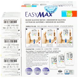 Combo 3 hộp que thử đường huyết Easy Max (25 cái) - tặng máy đo đường huyết Easy Max Tag