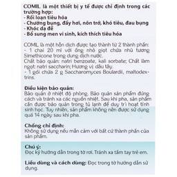 Men tiêu hóa Comil hương dâu 20ml giúp giảm rối loạn tiêu hóa, nôn trớ ở trẻ, dùng được cho trẻ sơ sinh