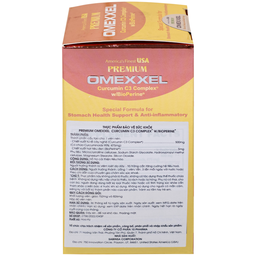 Viên uống Premium Omexxel Curcumin C3 Complex W/Bioperine hỗ trợ cải thiện tiêu hóa (60 viên)