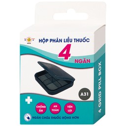 Hộp phân liều thuốc 4 ngăn A29 Duy Thành (màu trà)
