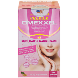 Viên uống bổ sung collagen, giúp làm đẹp da, tóc, móng chắc khỏe Premium Omexxel Skin Hair & Nails Health (60 viên)