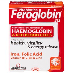 Viên uống Feroglobin B12 Vitabiotics hỗ trợ tăng khả năng tạo máu, tăng cường sức khỏe (30 viên)