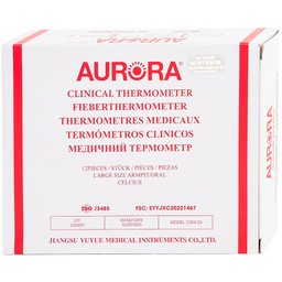 Nhiệt kế thuỷ ngân đo thân nhiệt cơ thể Aurora CRW-23