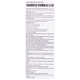 Dung dịch Biomicus For Infants And Children Vitamin K2 And D3 hỗ trợ tốt cho xương, răng của bé (10ml)