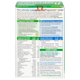 Viên bổ sung vitamin và khoáng chất cho phụ nữ mang thai Pregnacare Max Omega 3 DHA (84 viên)