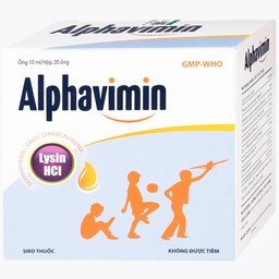 Thuốc Alphavimin 10ml Hadiphar bổ sung vitamin trong thời kỳ dưỡng bệnh, chế độ ăn đặc biệt (20 ống)