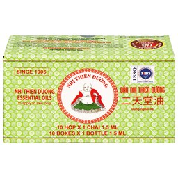 Dầu gió Nhị Thiên Đường 1.5ml dùng khi cảm mạo phong hàn, sổ mũi, chóng mặt, nhức đầu, say tàu xe