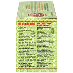 Dầu gió Nhị Thiên Đường 1.5ml dùng khi cảm mạo phong hàn, sổ mũi, chóng mặt, nhức đầu, say tàu xe