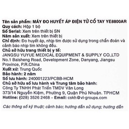 Máy đo huyết áp cổ tay Yuwell YE8800AR hỗ trợ đo huyết áp, cảnh báo đột quỵ