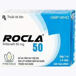 Thuốc Rocla 50 Fremed điều trị các tình trạng rối loạn cương dương (1 vỉ x 4 viên)