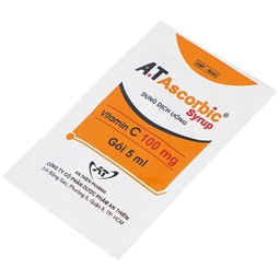 Dung dịch uống A.T Ascorbic Syrup 100mg bổ sung vitamin C, điều trị bệnh scorbut (30 gói x 5ml)