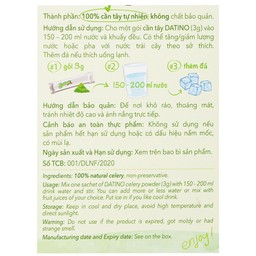 Bột Cần Tây nguyên chất Datino (3g x 15 gói)