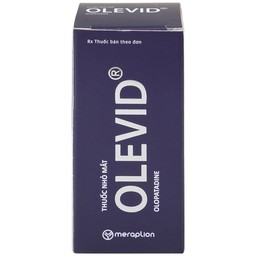 Thuốc nhỏ mắt Olevid Olopatadine 5ml Merap điều trị triệu chứng ngứa mắt của bệnh viêm kết mạc dị ứng