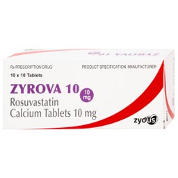 Thuốc Zyrova 10 Zydus điều trị cholesterol cao trong máu (10 vỉ x 10 viên)