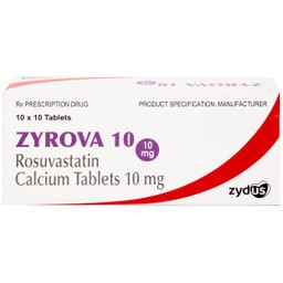 Thuốc Zyrova 10 Zydus điều trị cholesterol cao trong máu (10 vỉ x 10 viên)
