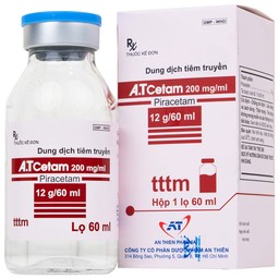 Dung dịch tiêm truyền A.T Cetam 200mg/ml An Thiên điều trị triệu chứng của hội chứng tâm thần (60ml)
