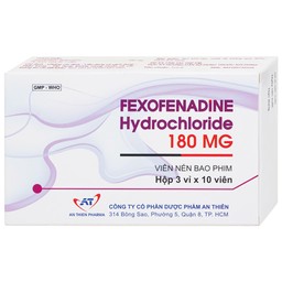 Thuốc Fexofenadine Hydrochloride 180mg An Thiên điều trị viêm mũi dị ứng theo mùa (3 vỉ x 10 viên)