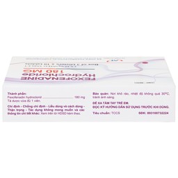 Thuốc Fexofenadine Hydrochloride 180mg An Thiên điều trị viêm mũi dị ứng theo mùa (3 vỉ x 10 viên)