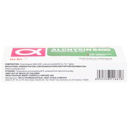 Thuốc Alchysin 8400 Reliv điều trị các trường hợp phù nề sau chấn thương (2 vỉ x 10 viên)