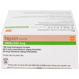 Thuốc bột hít phân liều Trelegy Ellipta GSK điều trị bệnh phổi tắc nghẽn mãn tính (30 liều hít)