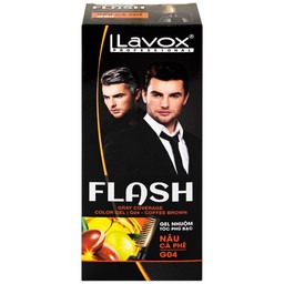 Gội phủ bạc Flash Lavox màu nâu cà phê G04 (150ml)