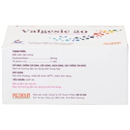 Valgesic 20mg Medisun liệu pháp thay thế tăng sản lượng thận ở trẻ (6 vỉ x 10 viên)
