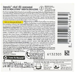 Nước súc miệng Listerine Green Tea bảo vệ răng miệng suốt 24 giờ (250ml)