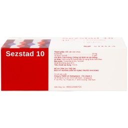 Thuốc Sezstad 10 Stella điều trị tăng cholesterol máu nguyên phát (6 vỉ x 10 viên)