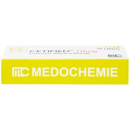 Thuốc Cetimed 10mg Medochemie điều trị triệu chứng viêm mũi dị ứng (1 vỉ x 10 viên)