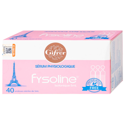 Nước muối sinh lý Fysoline Isotonique đẳng trương (40 ống x 5ml) giúp vệ sinh mắt mũi hàng ngày