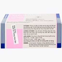 Thuốc Kalium Chloratum Biomedica dùng trong phòng và điều trị một số trường hợp thiếu kali (10 vỉ x 10 viên)
