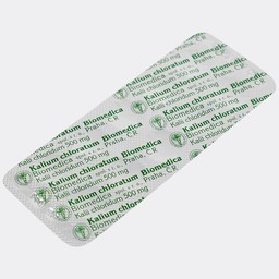 Thuốc Kalium Chloratum Biomedica dùng trong phòng và điều trị một số trường hợp thiếu kali (10 vỉ x 10 viên)