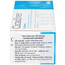 Kem bôi vết thương Cicasilver Ointment 50ml hỗ trợ điều trị các vết thương hở cấp và mãn tính