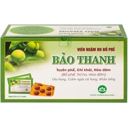 Viên ngậm ho bổ phế Bảo Thanh trừ ho, hoá đờm (20 vỉ x 5 viên)