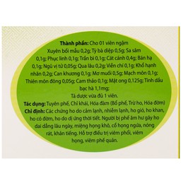Viên ngậm ho bổ phế Bảo Thanh trừ ho, hoá đờm (20 vỉ x 5 viên)